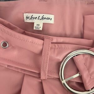 For love and lemons, high waist, pink leather pants, extra small
